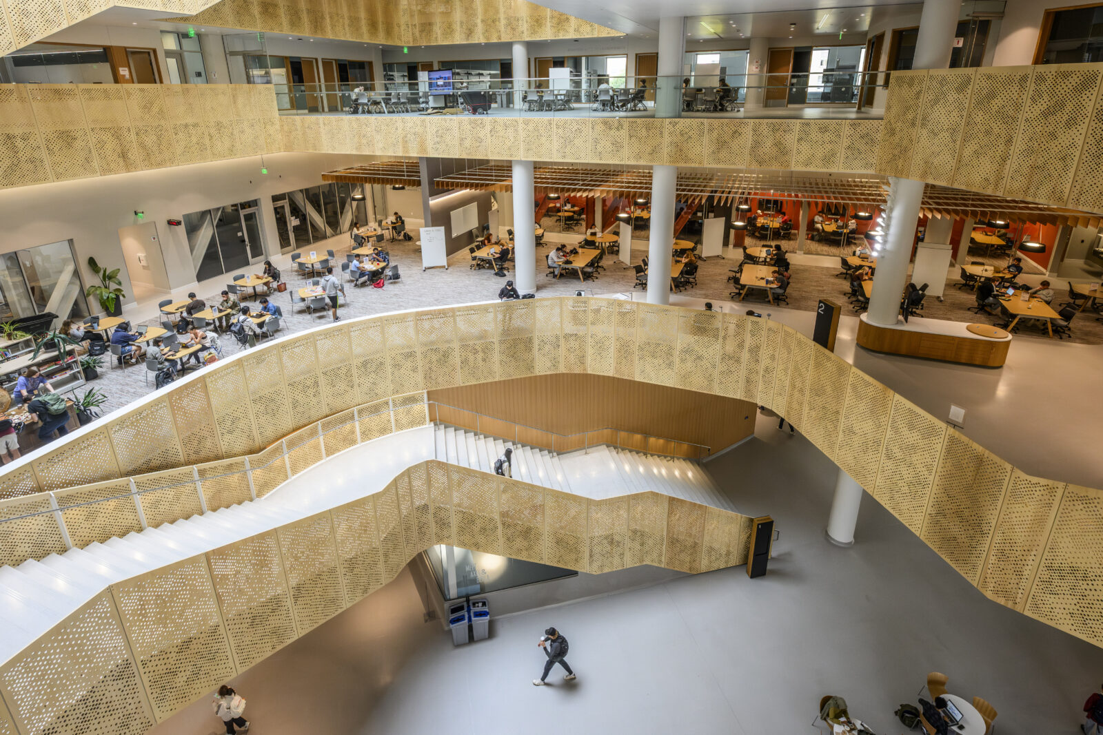 The interior of Morgridge Hall at UW-Madison. (Photo by Althea Dotzour / UW–Madison)